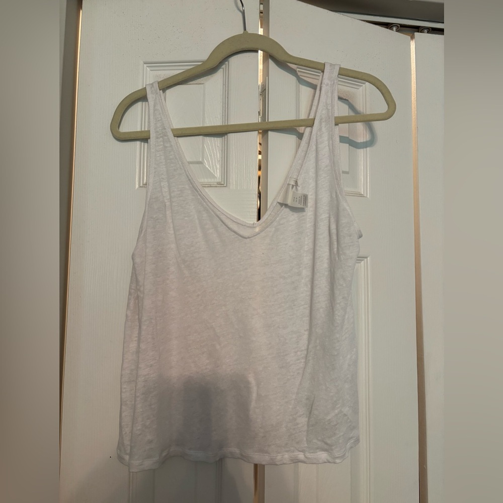 H&M White linenTank Top